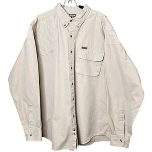 Outdoor Hunting Fishing Men 3XLT Heavyweight Shirt Long Sleeve Button Up Hunting